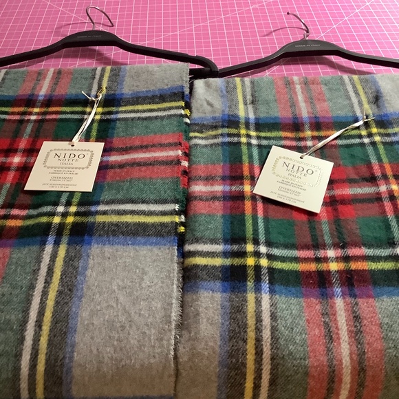 Nido Notte Italia Other - Plaid throw, oversized winter plaid scarf/throw/shawl NIDO NOTTE ITALIA NEW!!